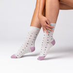 Load image into Gallery viewer, 3 Pairs Ladies Cotton Socks - Ritz Black/Grey/Plum
