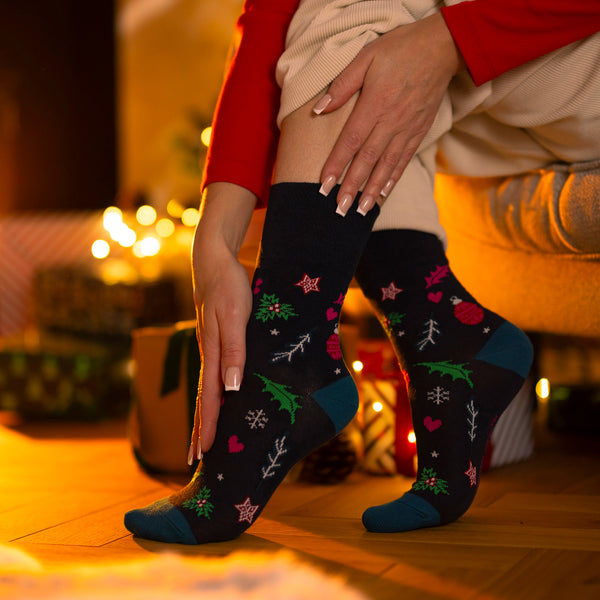 3 Paar Fun Feet Weihnachtssocken für Damen – Merry and Bright
