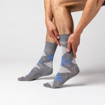 Load image into Gallery viewer, 3 Pairs Men's Argyle Cotton Socks - Denim