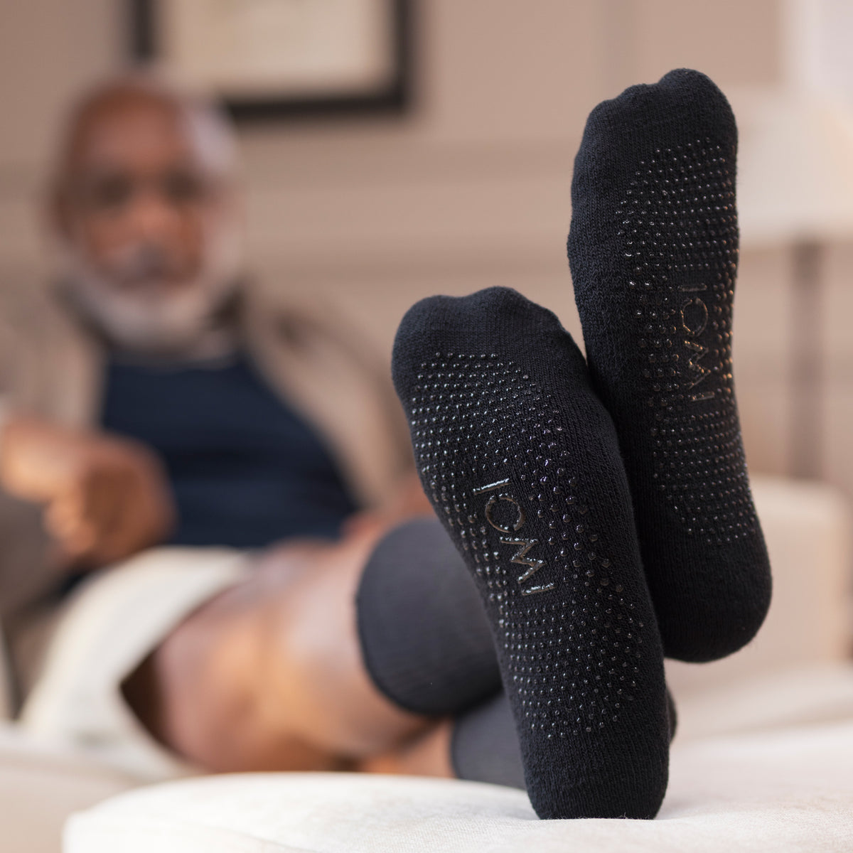 Pairs Diabetic Slipper Socks Black