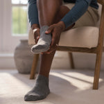 Lade das Bild in den Galerie-Viewer, 6 Paar BigFoot Diabetiker-Sneakersocken für Herren - Grau