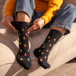 Charger l'image dans la galerie, Lot de 3 paires de chaussettes en coton pour homme - Café