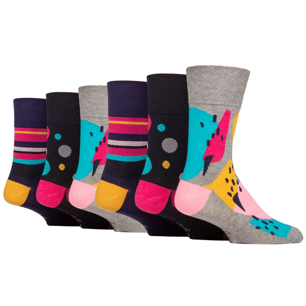 6 Pairs Men's Colourburst Cotton Socks - Vibrant
