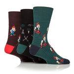 Load image into Gallery viewer, 3 Pairs Men's RHS Cotton Socks - Gnomes