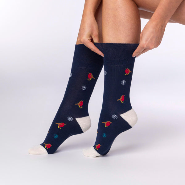 3 Pairs Ladies Fun Feet Christmas Socks - Bamboo Christmas