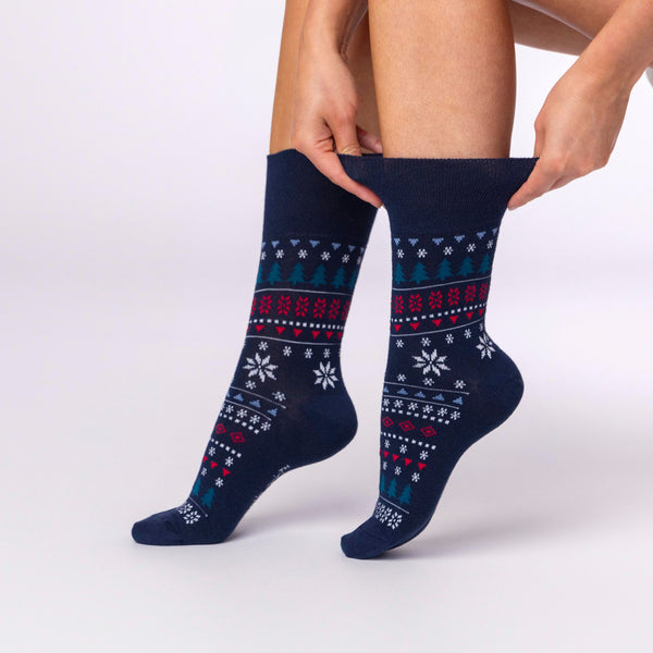 3 Paar Fun Feet Weihnachtssocken für Damen – Fairisle