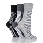 Load image into Gallery viewer, 3 Pairs Men's Cotton Socks - Mono Spot Stripe