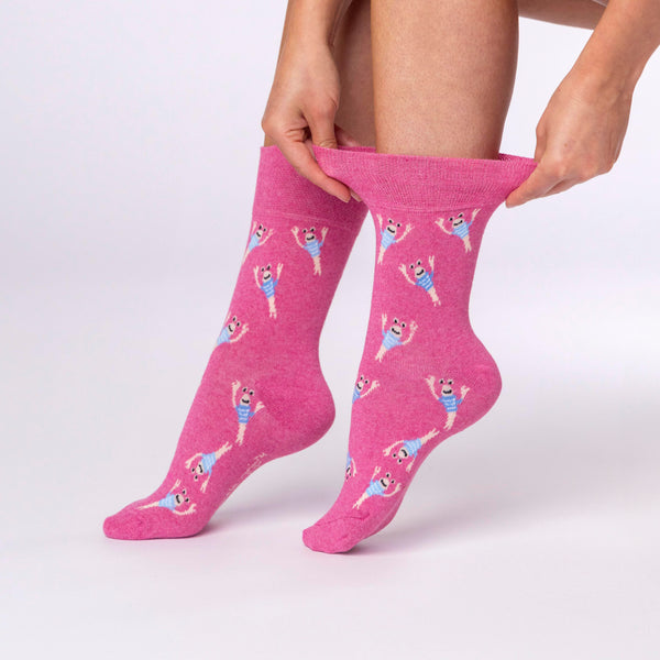 Lot de 3 paires de chaussettes amusantes en coton pour femme - Fond marin