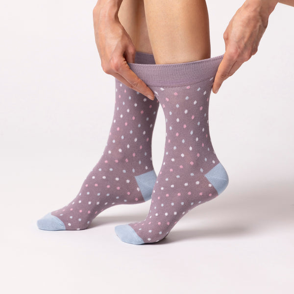 3 Paar Damen-Baumwollsocken - Zierliche Blume