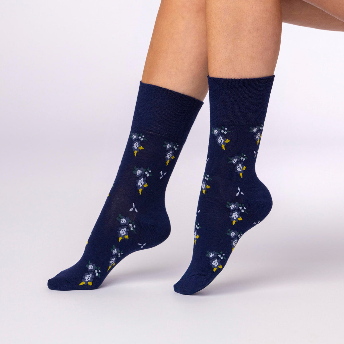 3 Pairs Ladies Cotton Socks - Floral Haven