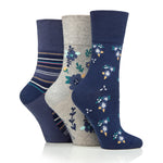 Load image into Gallery viewer, 3 Pairs Ladies Cotton Socks - Floral Haven