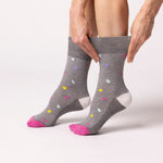 Charger l'image dans la galerie, Lot de 3 paires de chaussettes en coton pour femme - Motif cœur
