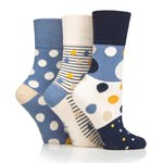 Load image into Gallery viewer, 3 Pairs Ladies Cotton Socks - Summer Spots