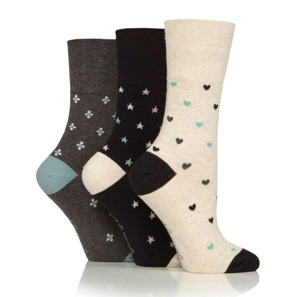 3 Paar Damen Baumwollsocken - Mikromuster