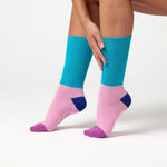 Load image into Gallery viewer, 3 Pairs Ladies Colourburst Cotton Socks - Colour Hybrid mix
