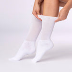 Charger l'image dans la galerie, 3 paires de chaussettes de sport pour femme - Blanc