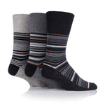 Load image into Gallery viewer, 3 Pairs Men's Cotton Socks - Deco Noir