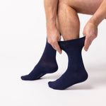 Lade das Bild in den Galerie-Viewer, 3 Paar Herrensocken aus schlichter Baumwolle - Marineblau