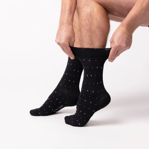 Lot de 3 paires de chaussettes Concerto en coton pour homme - Noir/Bleu marine/Anthracite