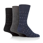 Load image into Gallery viewer, 3 Pairs Men's Concerto Cotton Socks - Black/Navy/Charcoal