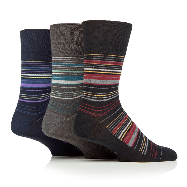 3 Pairs Men's Cotton Socks - Homestead Stripe