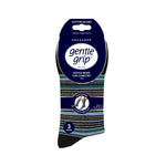 Load image into Gallery viewer, 3 Pairs Men's Cotton Socks -  Milano Stripe Black Mix