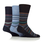 Load image into Gallery viewer, 3 Pairs Men's Cotton Socks - Fine Stripe