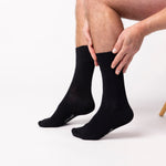 Charger l'image dans la galerie, 3 paires de chaussettes unies en coton pour homme - Noir