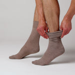 Load and play video in Gallery viewer, 3 Pairs Men's Bigfoot Cotton Socks - Brown Mix
