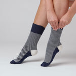 Load and play video in Gallery viewer, 3 Pairs Ladies Cotton Socks - Sherbet Stripe