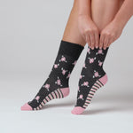 Load and play video in Gallery viewer, 3 Pairs Ladies Cotton Socks - Floral Hybrid