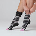 Load and play video in Gallery viewer, 3 Pairs Ladies Cotton Socks - Summer Terazzo
