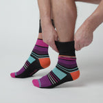 Load and play video in Gallery viewer, 3 Pairs Men's Colourburst Cotton Socks - Vibrant Vision