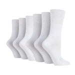 Load image into Gallery viewer, 6 Pairs Ladies Diabetic Socks - White