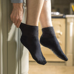 Load image into Gallery viewer, 3 Pairs Cushion Foot Diabetic Ankle Socks - Black