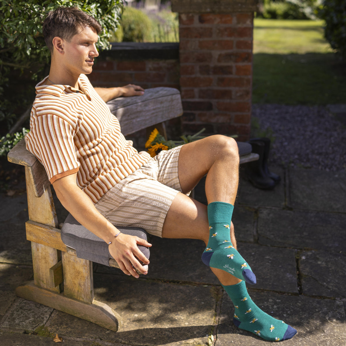 Lot de 3 paires de chaussettes en coton RHS pour homme – Insectes