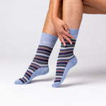 Load image into Gallery viewer, 6 Pairs Ladies Cotton Socks - Intellect Navy/Denim
