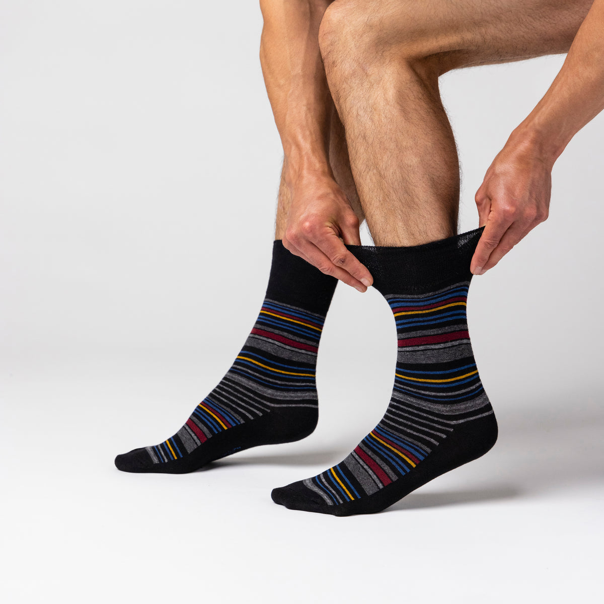 6 Pairs Men's Cotton Socks - Contemporary Ensemble