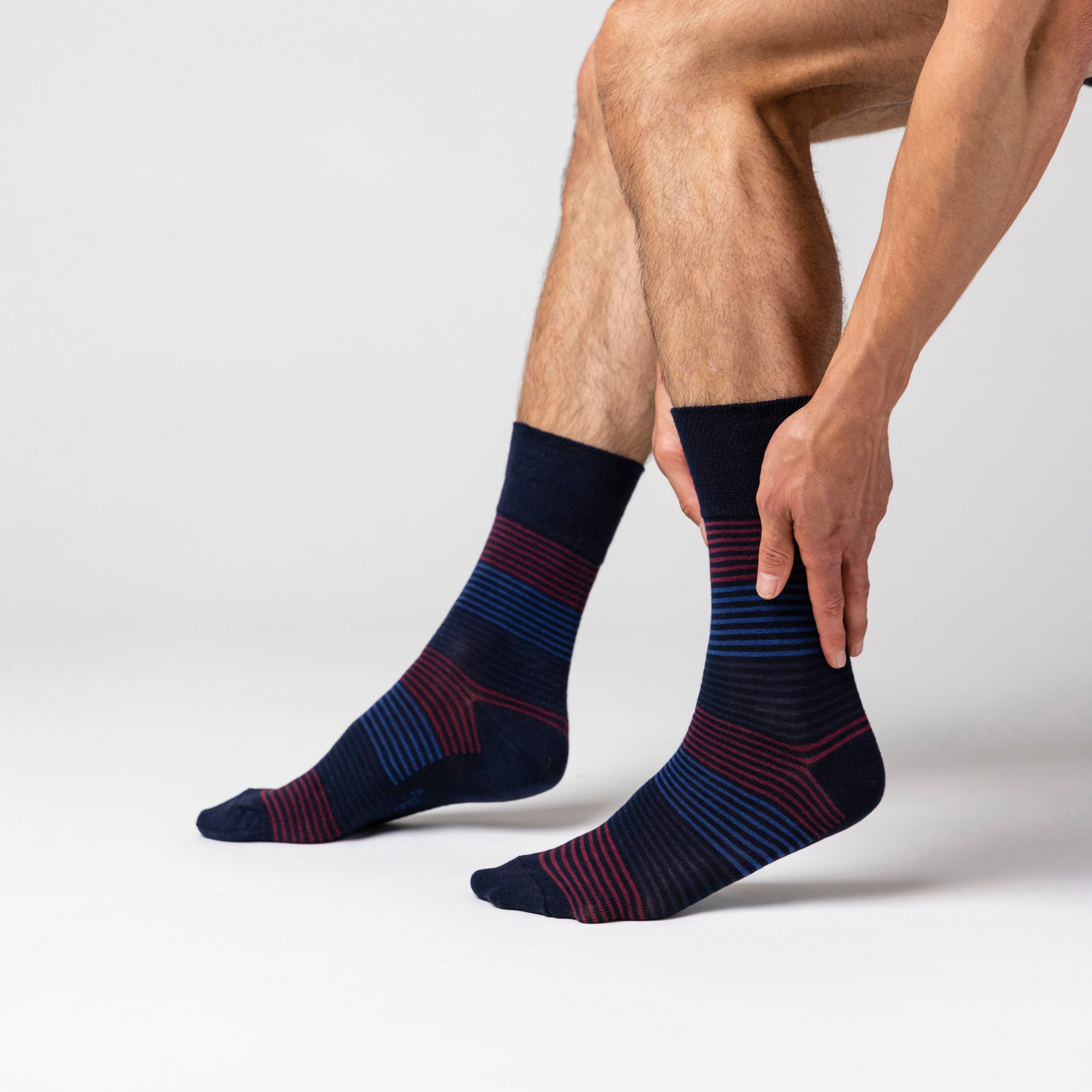 6 Pairs Men's Cotton Socks - Regal Stripe