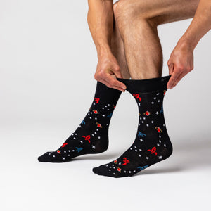 6 Pairs Men's Cotton Socks - Astronomy