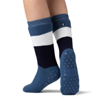 Load image into Gallery viewer, 1 Pair Ladies Raynaud&#39;s Thermal Slipper Socks - Denim
