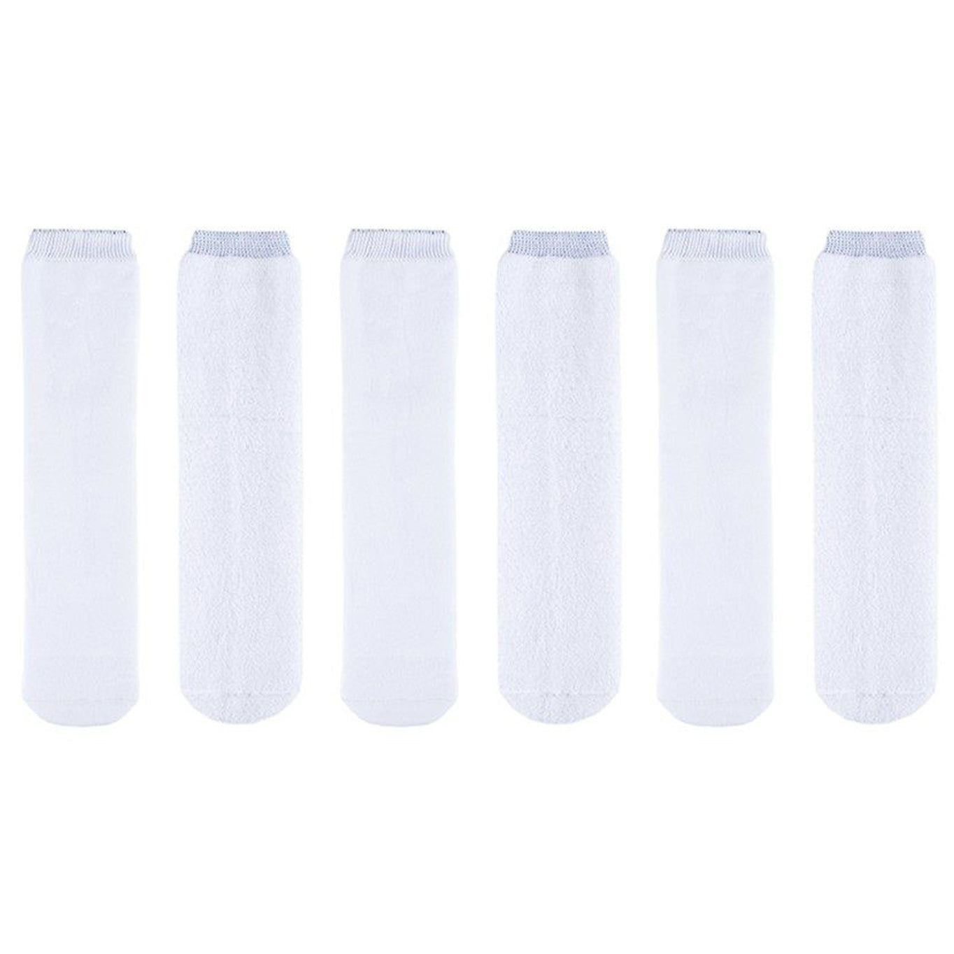 6 Pack Prosthetic Socks - White