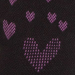 Load image into Gallery viewer, 1 Pair Ladies IOMI FootNurse Jacquard Compression Travel &amp; Flight Socks - Black With Pink Hearts
