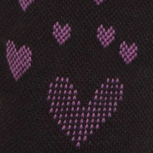 1 Pair Ladies IOMI FootNurse Jacquard Compression Travel & Flight Socks - Black With Pink Hearts
