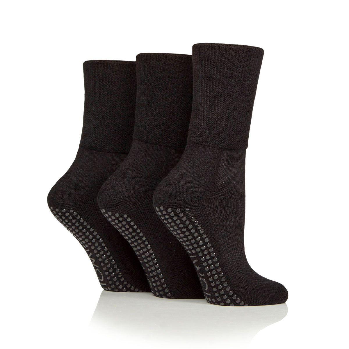 3 paires de chaussettes pour diabétiques - Noires