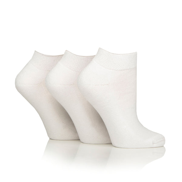 3 Paar gepolsterte Diabetiker-Trainersocken – Schwarz