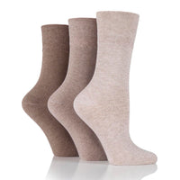 6 paires de chaussettes diabétiques en bambou pour femmes - Mélange naturel