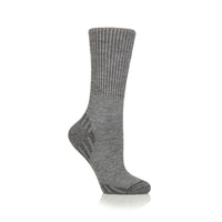 1 Pair Ladies Diabetic Walker Wool Boot Socks - Grey
