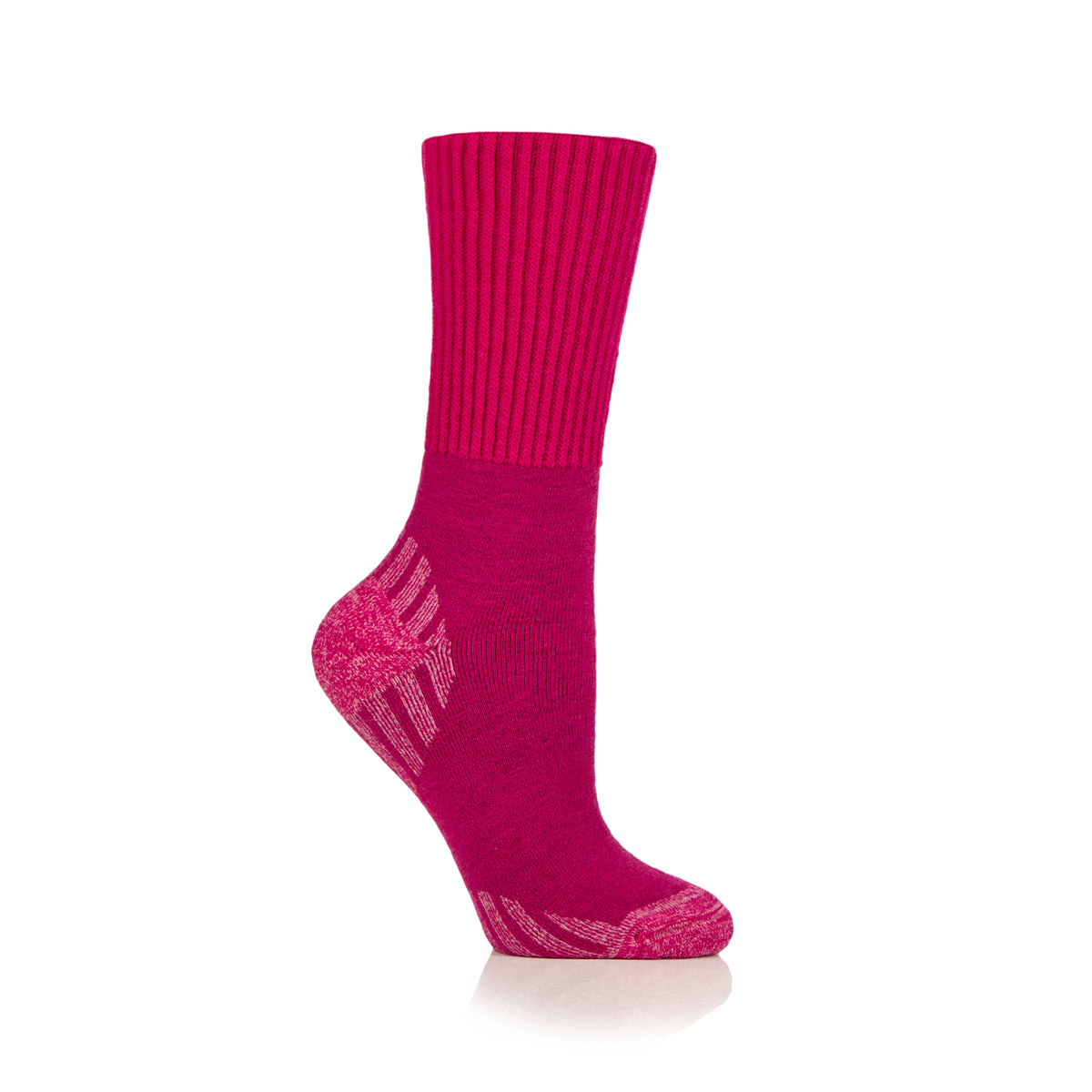 1 Pair Diabetic Walker Wool Boot Socks - Pink