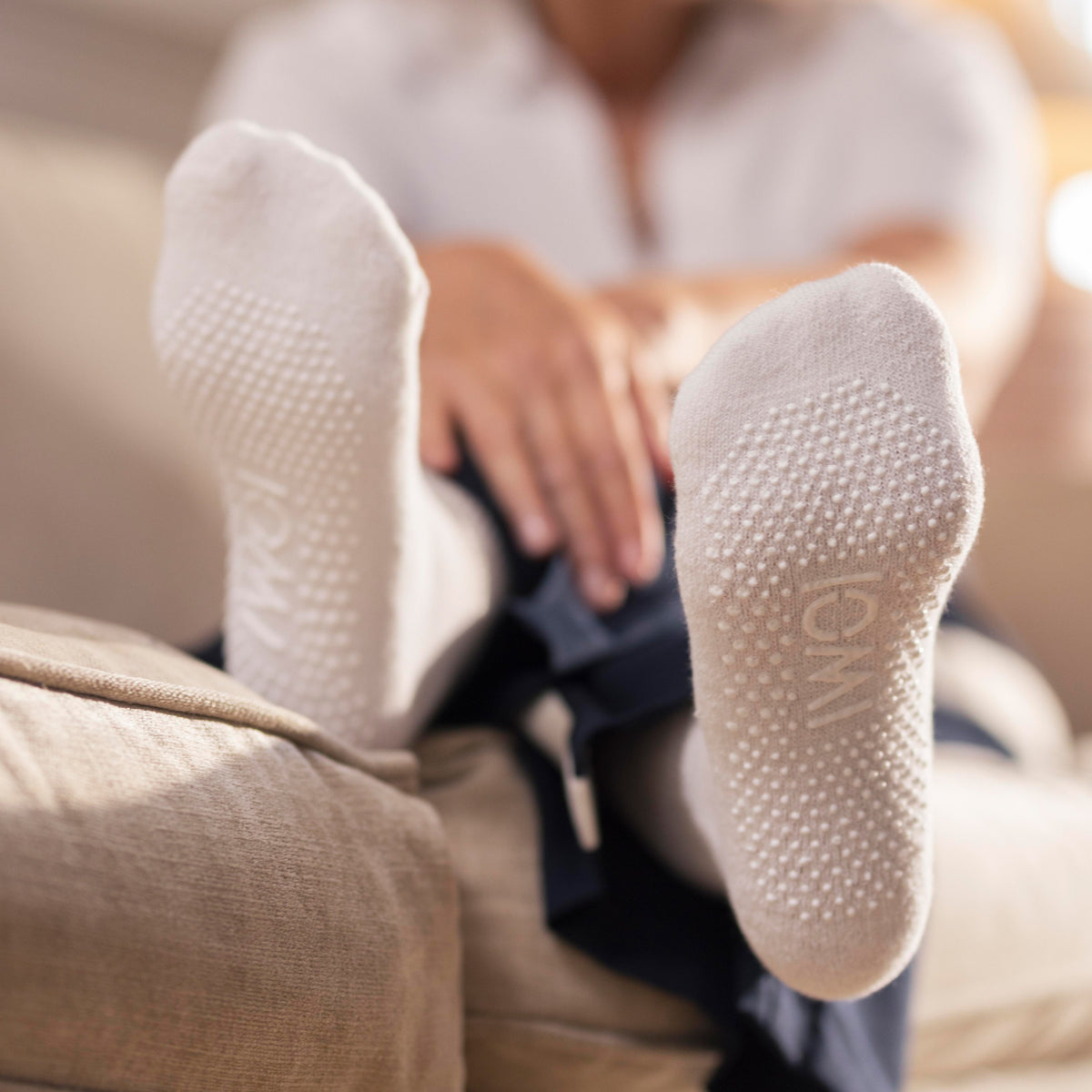 3 Pairs Diabetic Slipper Socks - White